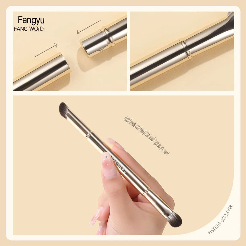 Light Gold Makeup Brush Set | Eye Shadow, Eyeliner & Contour Makeup Brush Set QXL