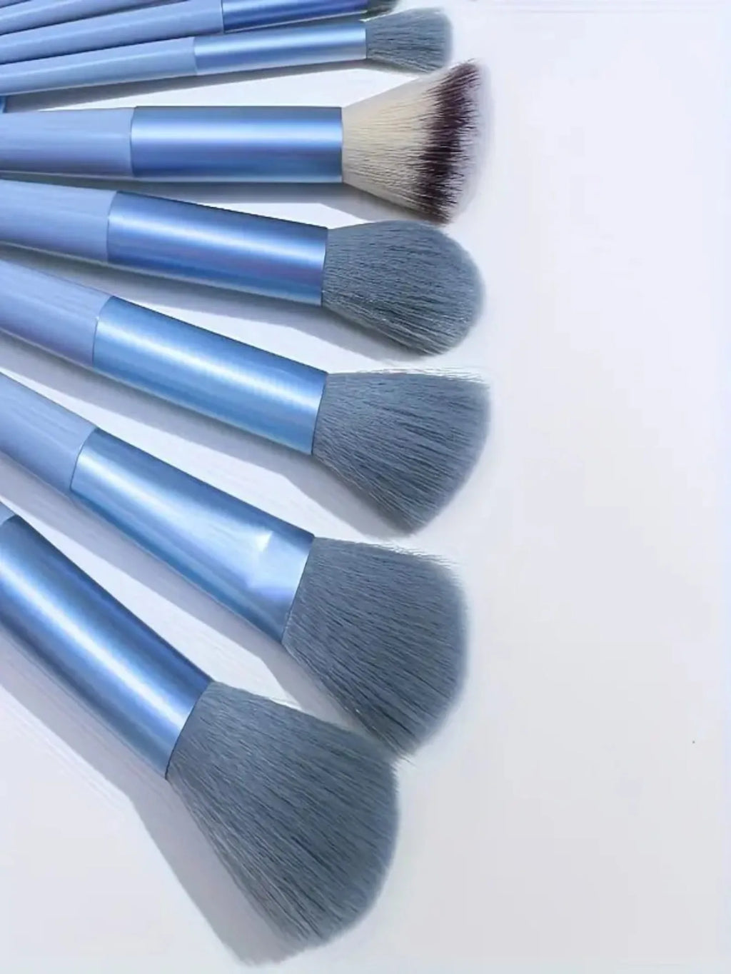 13-Piece Blue Makeup Brush Set with Sponge & Powder Puff Makeup Brush Set QXL