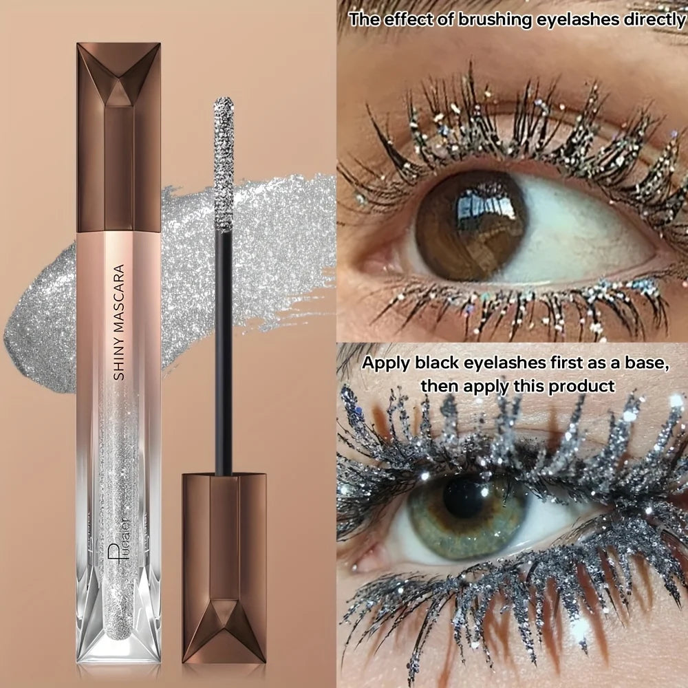 Glitter Sparkling Mascara | Waterproof Crushed Diamond Effect Glitter Mascara QXL