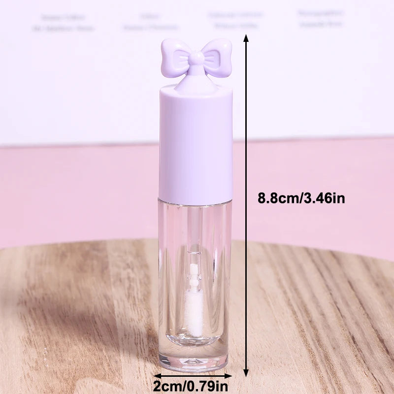 Bow-Shape Empty Lip Gloss Tube 2.5ml | DIY Refillable Wand Lip Gloss Tube QXL