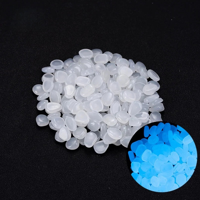 1200-Pack Glow in the Dark Pebbles | Garden & Fish Tank Rocks Glow Garden Pebbles QXL White 1200pcs