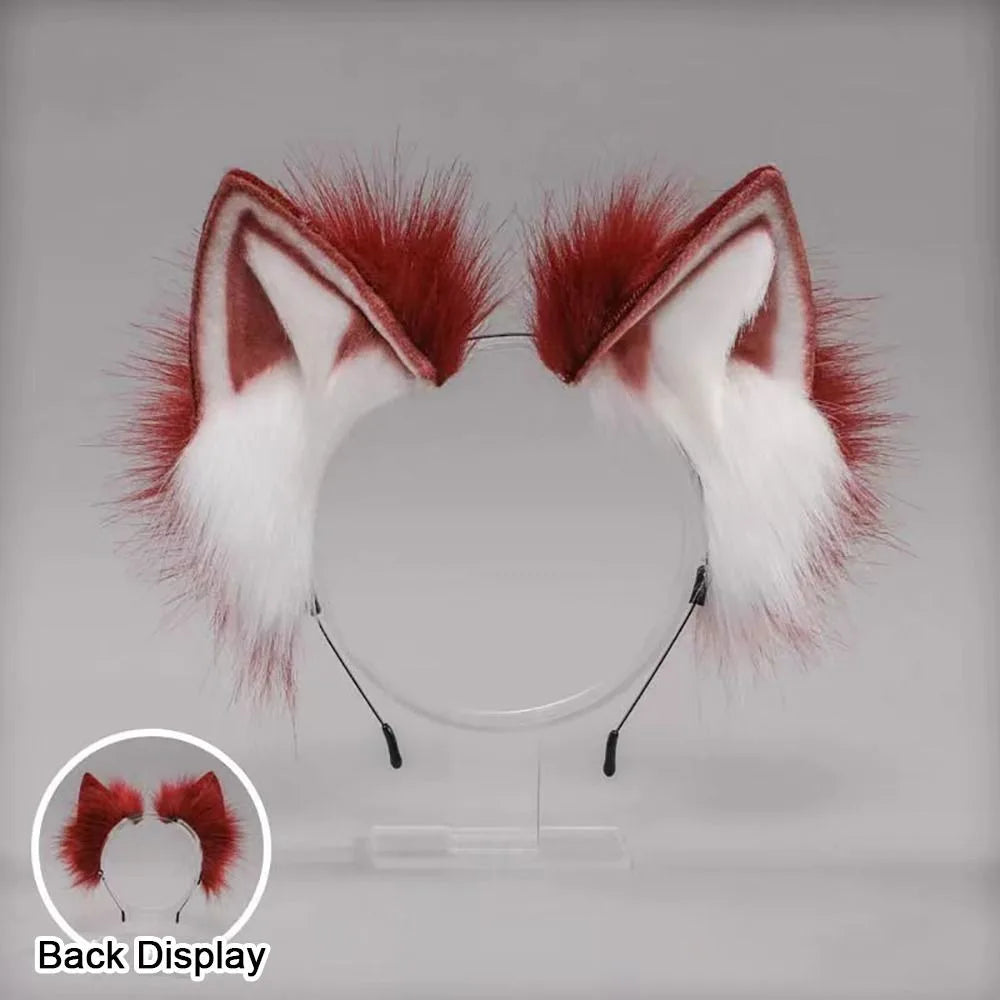 Cat Ear Headband | Handmade Plush Anime Cosplay Hair Hoop Cosplay Hair Headband QXL