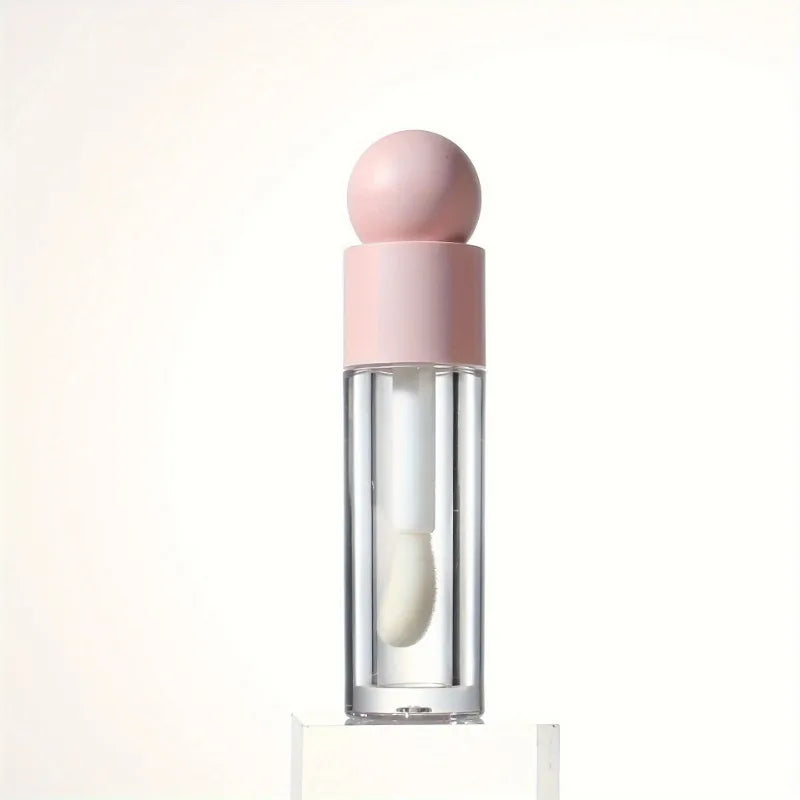 5ml Empty Lip Gloss Tubes | Large Brush Head, Matte Pink & Clear Lip Gloss Packaging QXL