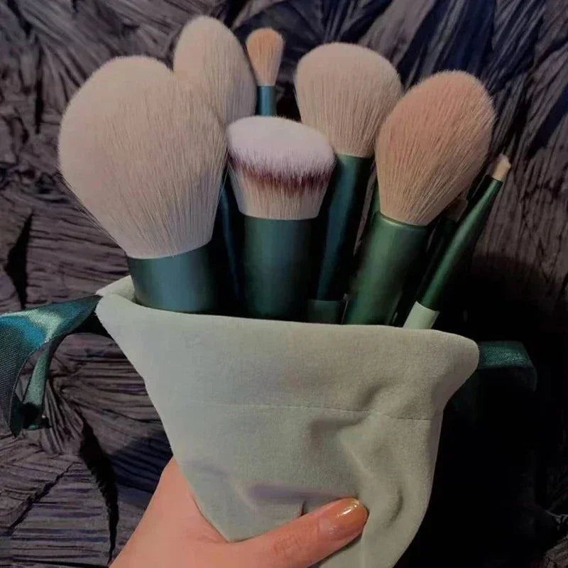 13-Pc Soft Fluffy Makeup Brush Set | Foundation & Eyeshadow Makeup Brush Set QXL