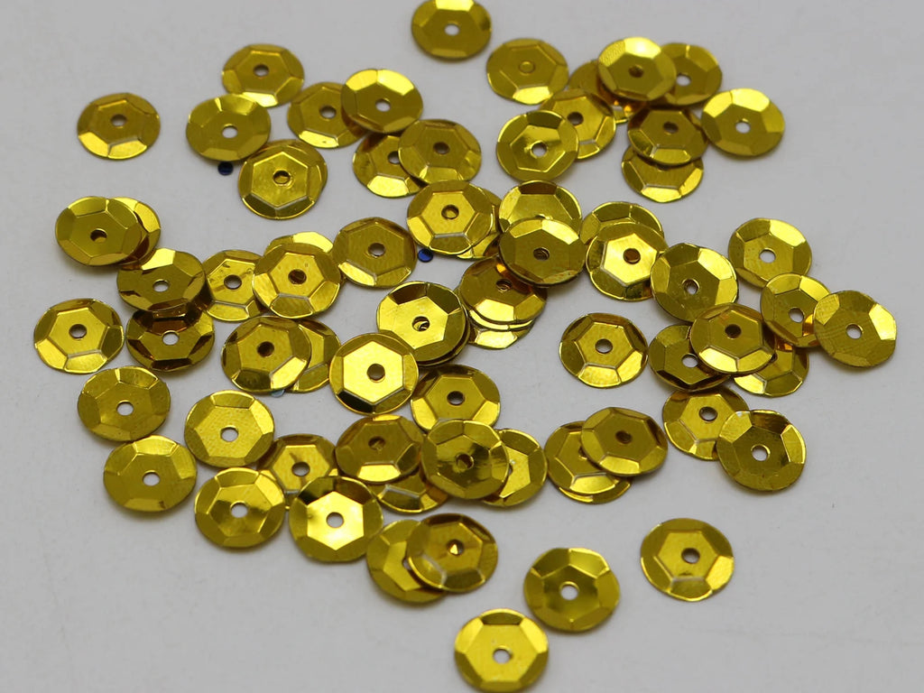 1500 Round Cup Sequins 12mm Paillettes | Sewing & Craft Craft Sequins QXL Gold
