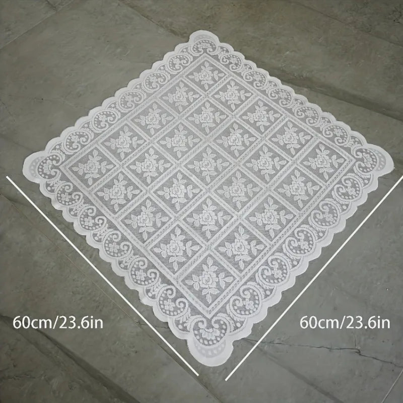 Vintage Lace Tablecloth | Washable Macrame Table Cover Doily Lace Tablecloth QXL 1pc