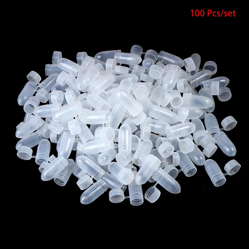 100-Pack Flip Lid Transparent Capsule Pill Storage Containers Pill Storage Containers QXL onesize