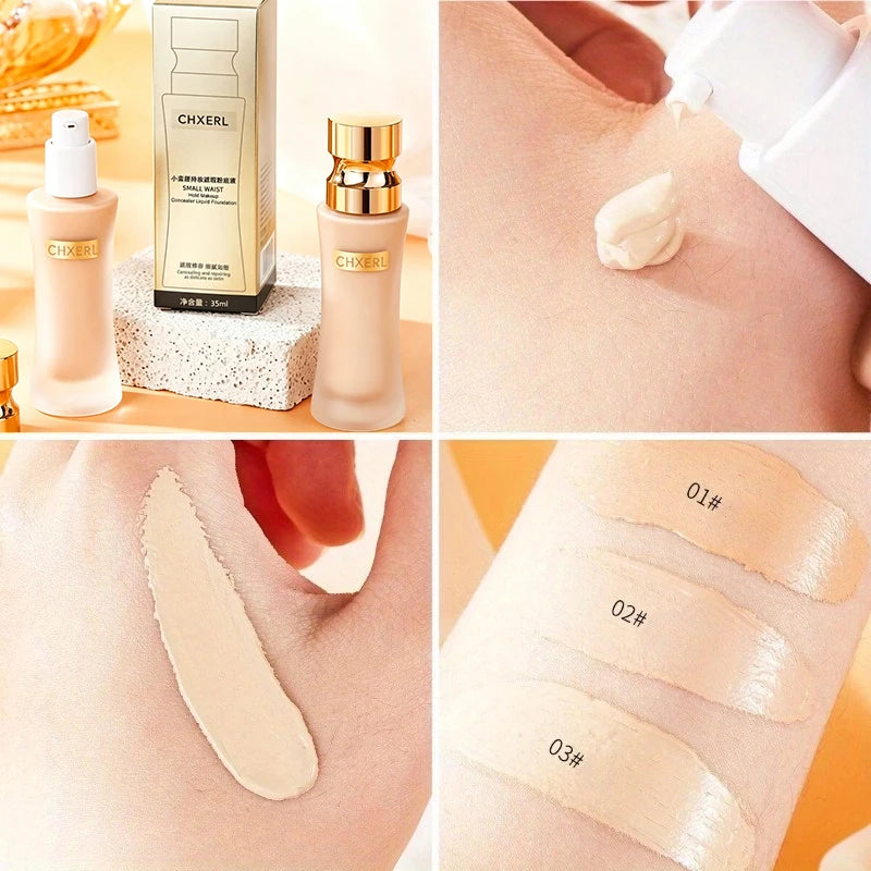 CHXERL Liquid Foundation Concealer – Waterproof Full Coverage Liquid Foundation QXL