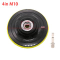 M10 M14 4-Inch Self-Adhesive Sanding Disc Backing Pad & Drill Adapter Sanding Disc Backing Pad QXL 4in M10