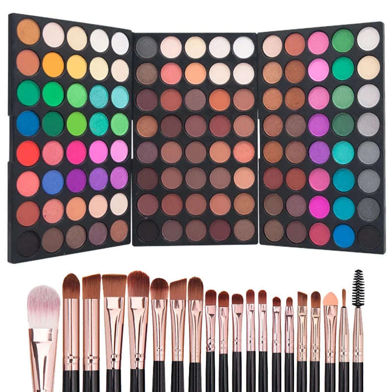 VERONNI 120-Color Eyeshadow Palette + 20 Brushes Makeup Kit Eyeshadow Palette Kit QXL with 20 brushes
