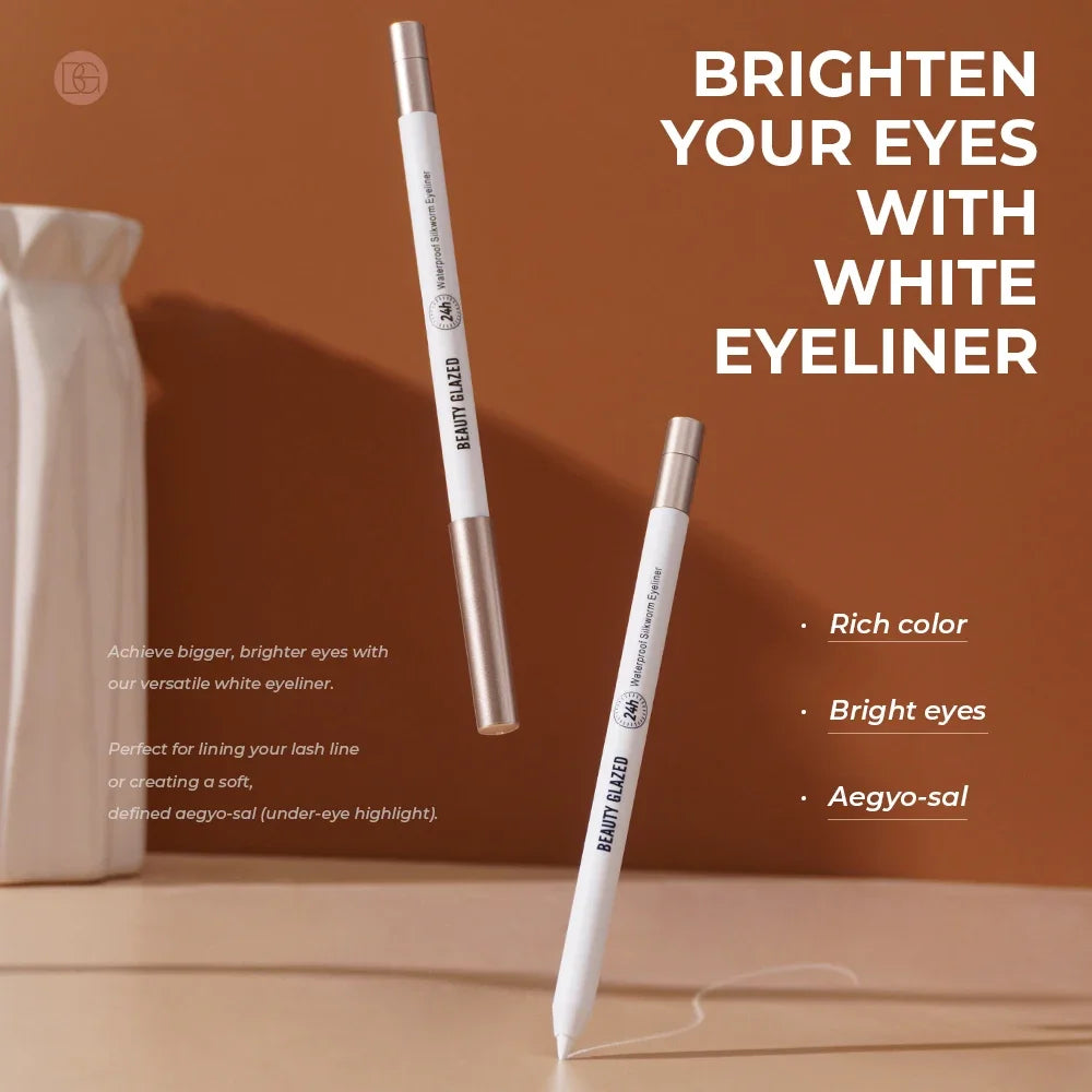 Beauty Glazed Waterproof White Gel Highlighter Eyeliner Pen Gel Eyeliner Pen QXL