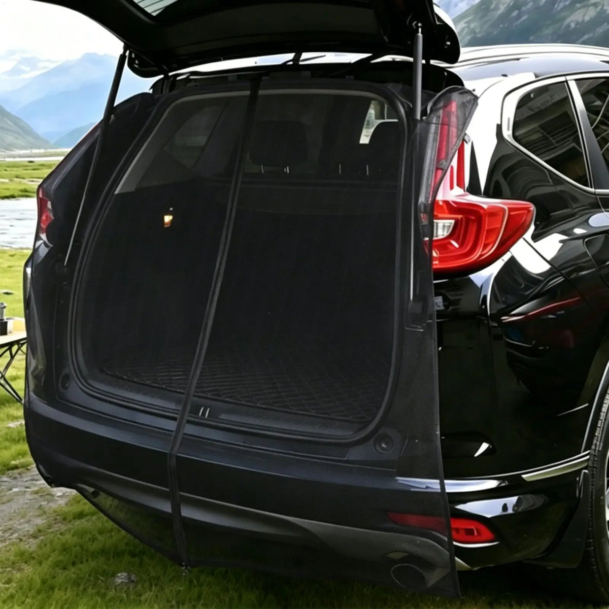 59x59" Magnetic Tailgate Mesh Screen – UV & Privacy Shield Tailgate Mesh Screen QXL