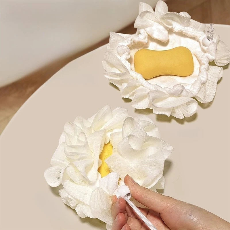 2-in-1 Exfoliating Bath Sponge with Built-In Soap Dispenser Exfoliating Bath Sponge QXL