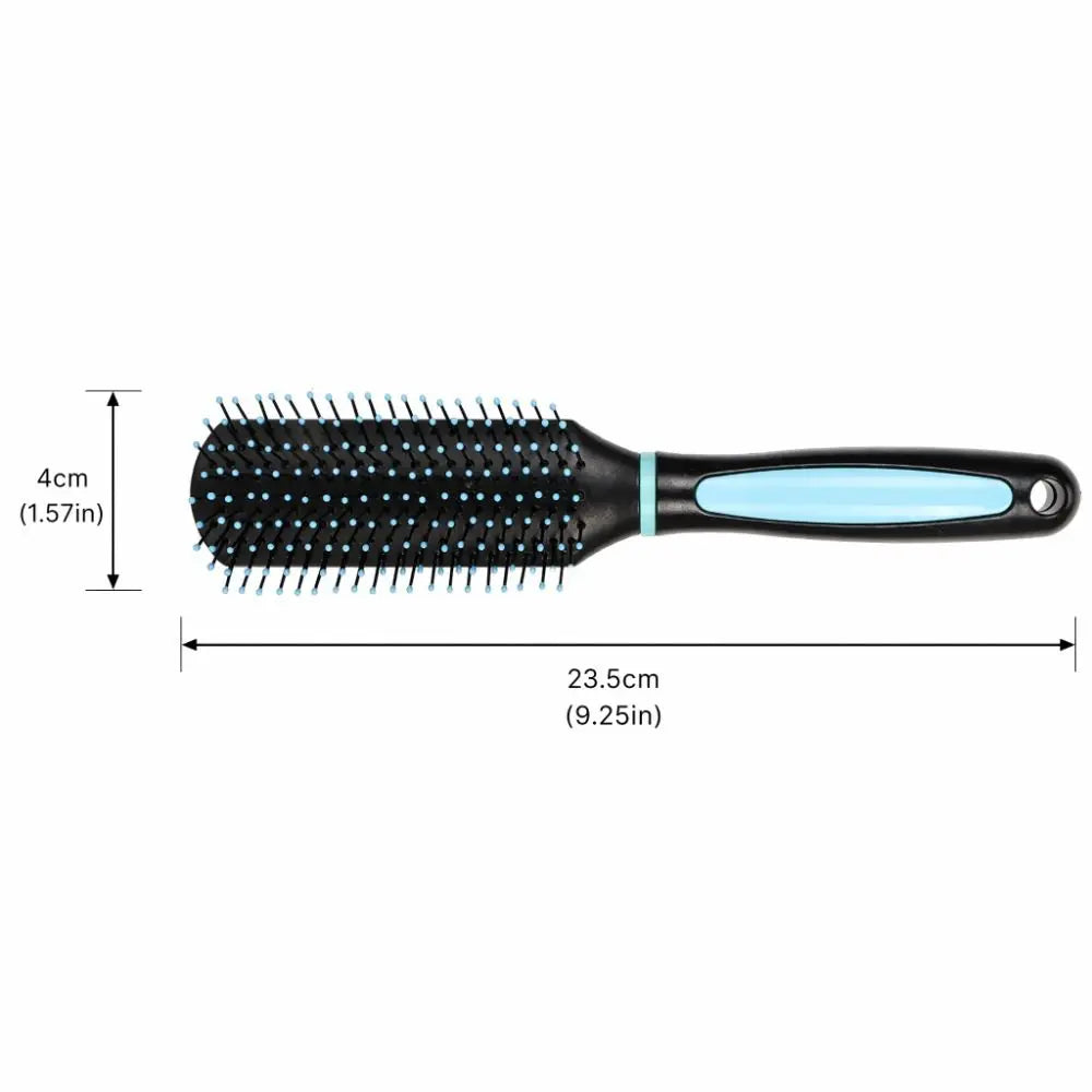 3-Pack 9-Row Volumising Hair Brush | Anti-Static Wet & Dry Volumising Hair Brush QXL