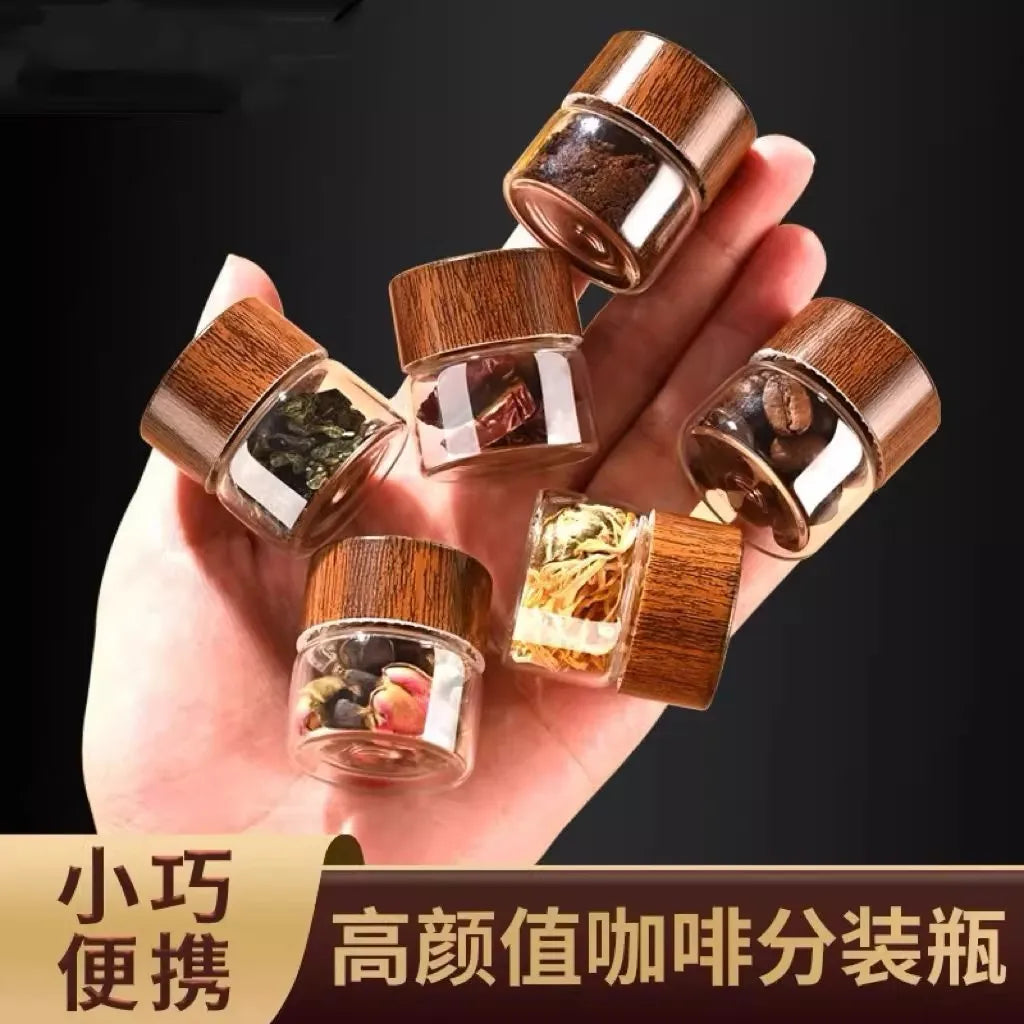 Mini Airtight Glass Storage Jars 10ml 20ml 30ml | Travel Organizer Glass Storage Jar QXL