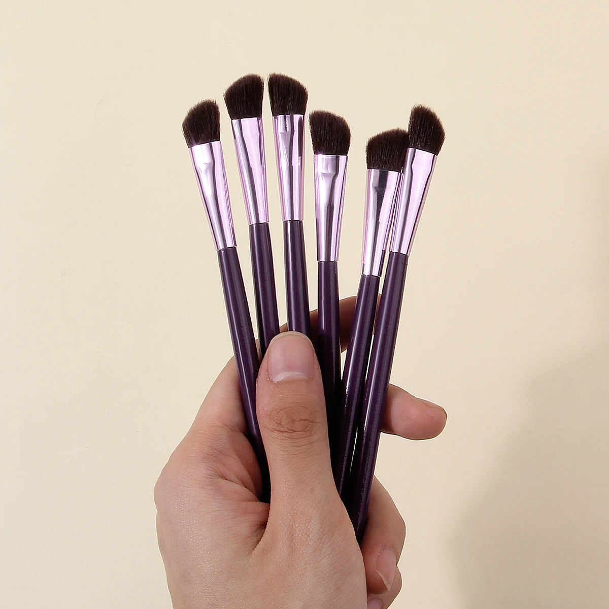 6-Pc Eye Makeup Brush Set – Wooden Handle | KOSSHOW Eye Makeup Brush Set QXL