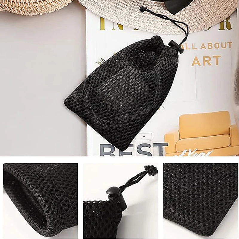 3-Pack Mesh Drawstring Pouches | Travel Organizer Bags Drawstring Storage Pouch QXL