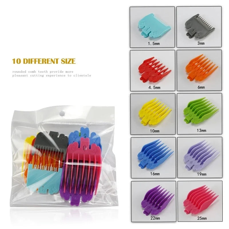 10-Pack Hair Clipper Guide Combs | Barber Limit Comb Set Clipper Guide Combs QXL