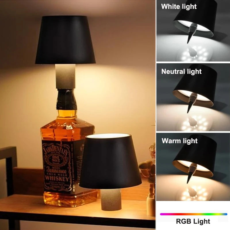 Wireless LED Bottle Lamp | Touch Control Rechargeable Light LED Bottle Lamp QXL