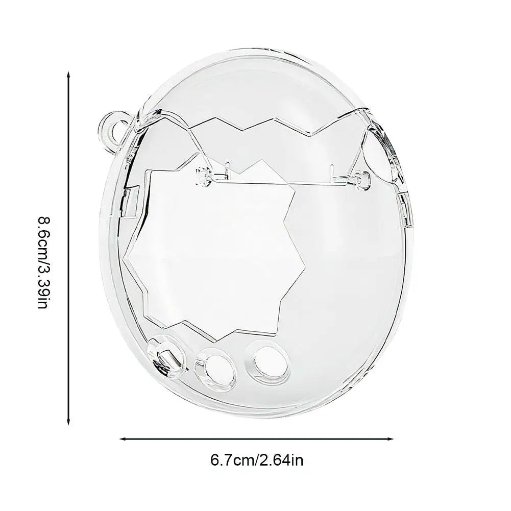 Tamagotchi Paradise Protective PC Case – Clear & Glitter Game Console Case QXL