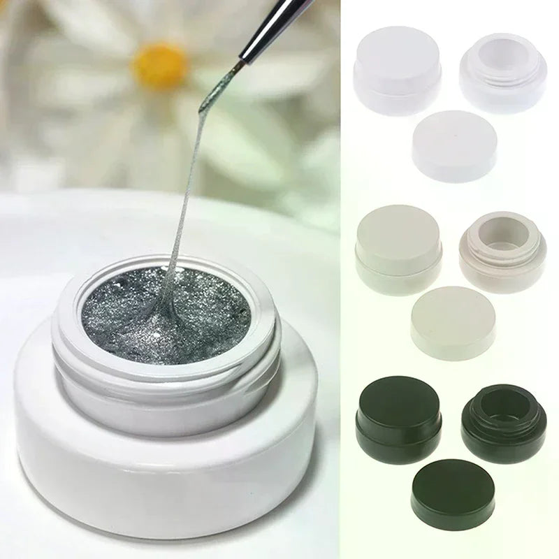 2-Pack UV Gel Nail Jars 2–2.5ml | Light-Blocking Containers Nail Gel Jar QXL
