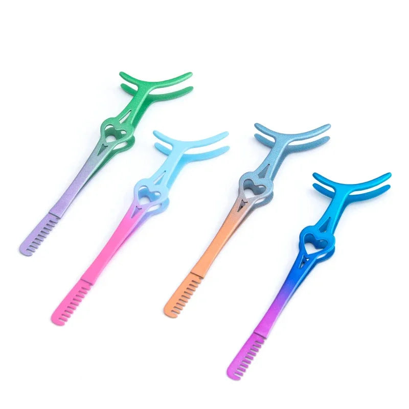 False Eyelash Applicator Tweezers & Lash Curler Tool Set Eyelash Applicator Tool QXL