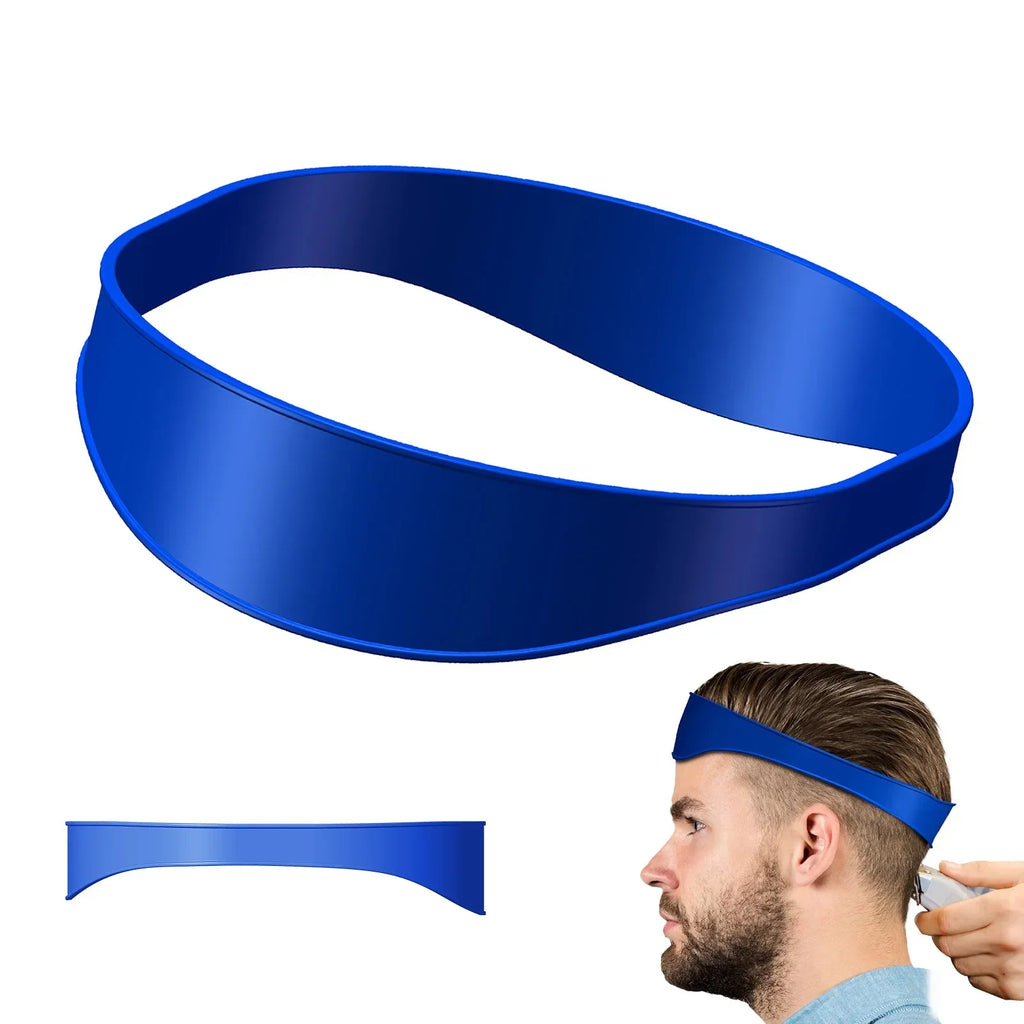 Silicone Neckline Haircut Guide Band | DIY Fade Template Hair Cutting Guide QXL blue China Mainland