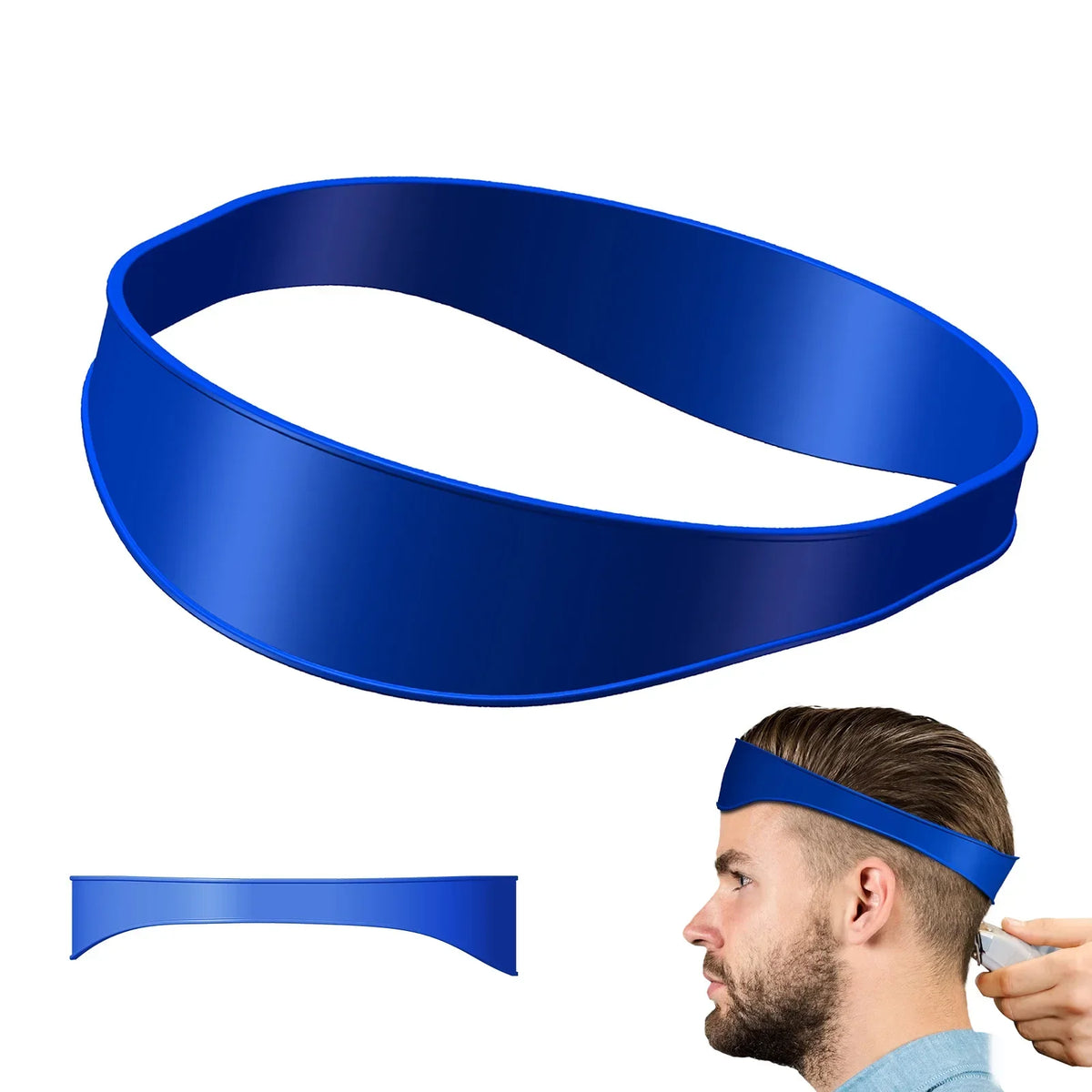Silicone Neckline Haircut Guide Band | DIY Fade Template Hair Cutting Guide QXL blue China Mainland