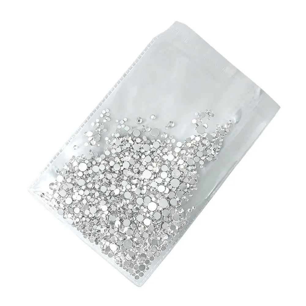 1440-Pc Glass Nail Rhinestones Flat Back AB & Clear SS3–SS16 Nail Rhinestones QXL