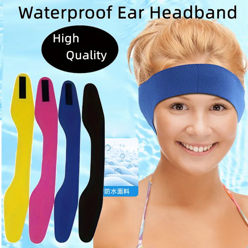 Swimming Ear Band Headband for Kids & Adults | Waterproof Swimming Ear Band QXL