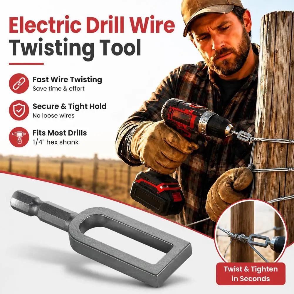 Drill Wire Twister Tool | Hex Bit for Fence & Cable Tying Wire Tying Drill Bit QXL