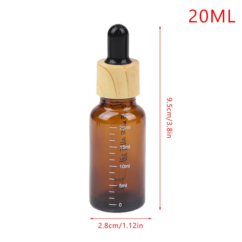 Amber Glass Dropper Bottles 5–100ml | Refillable Essential Oil Glass Dropper Bottle QXL 20ML