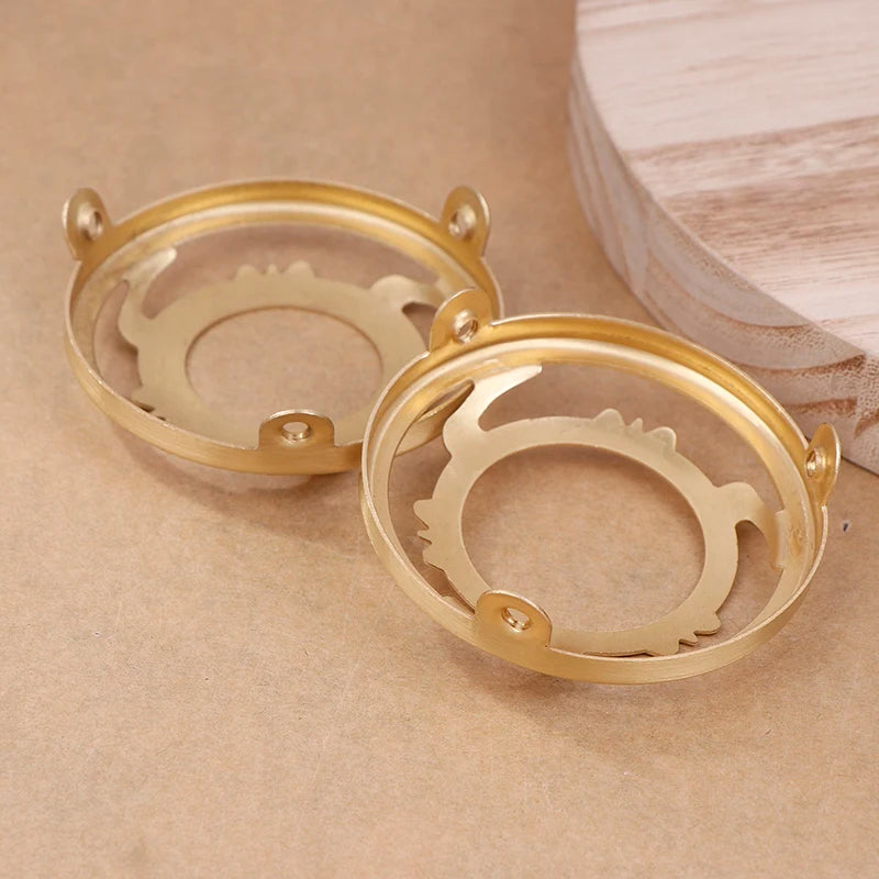Brass E27 E14 Lampshade Ring Holder | 3-Hole Socket Connector Lampshade Ring Holder QXL