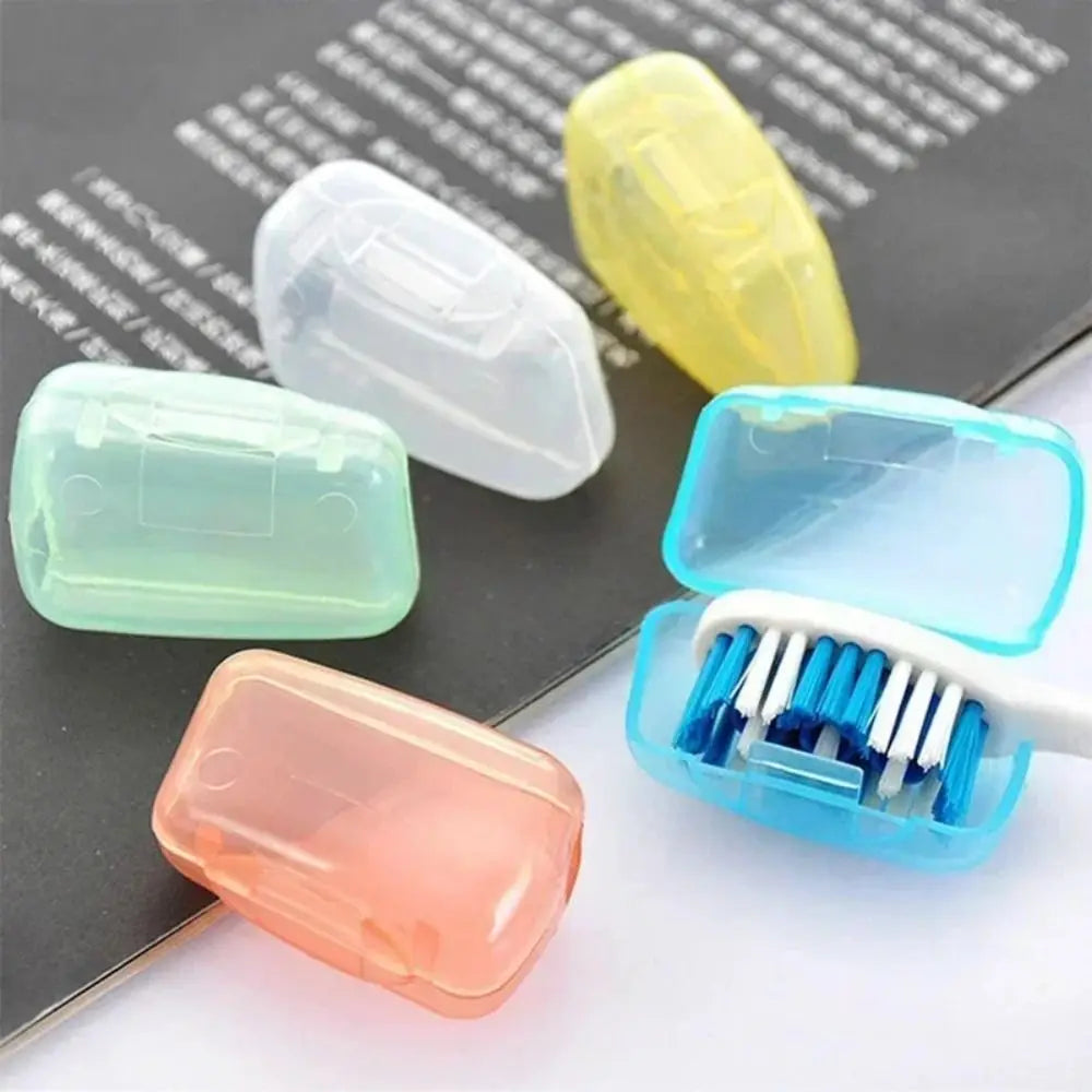 Toothbrush Head Covers Travel Camping | 5 & 10-Pack Plastic Caps Toothbrush Head Cover QXL