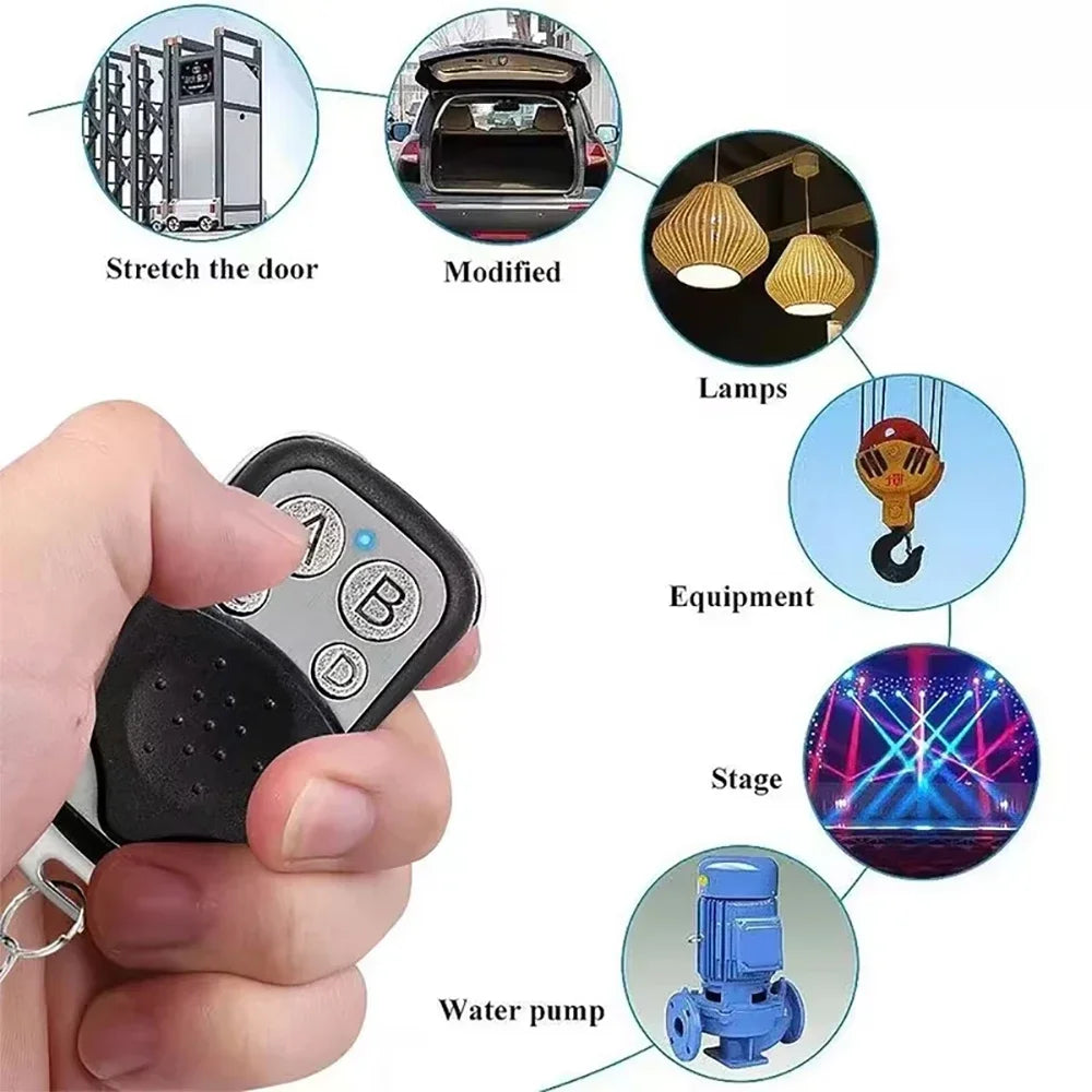 433MHz 4-Button Garage Door Remote Duplicator | Clone & Learn Remote Control Duplicator QXL