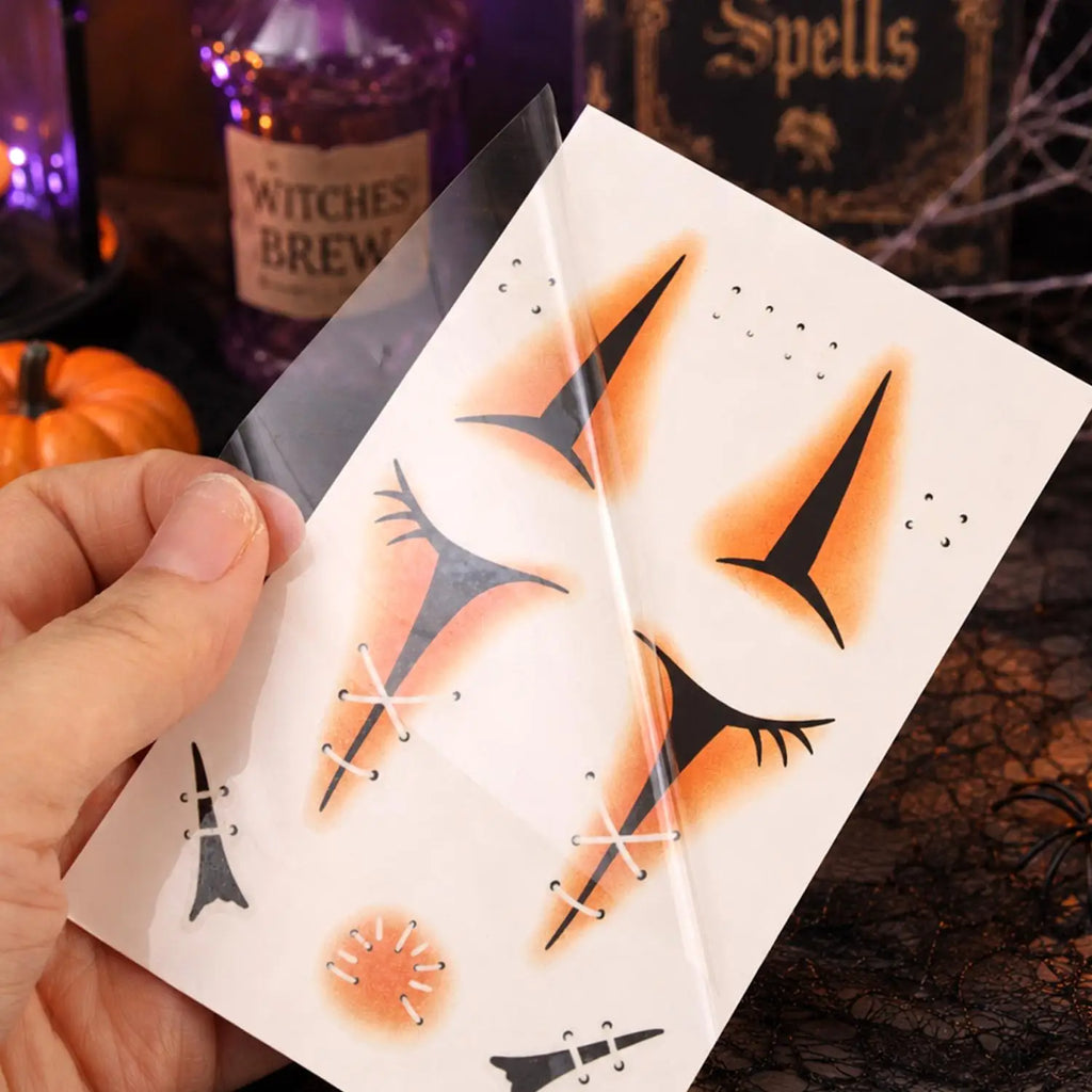 Halloween Joker Clown Temporary Face Tattoo Sticker Waterproof Temporary Face Tattoo QXL