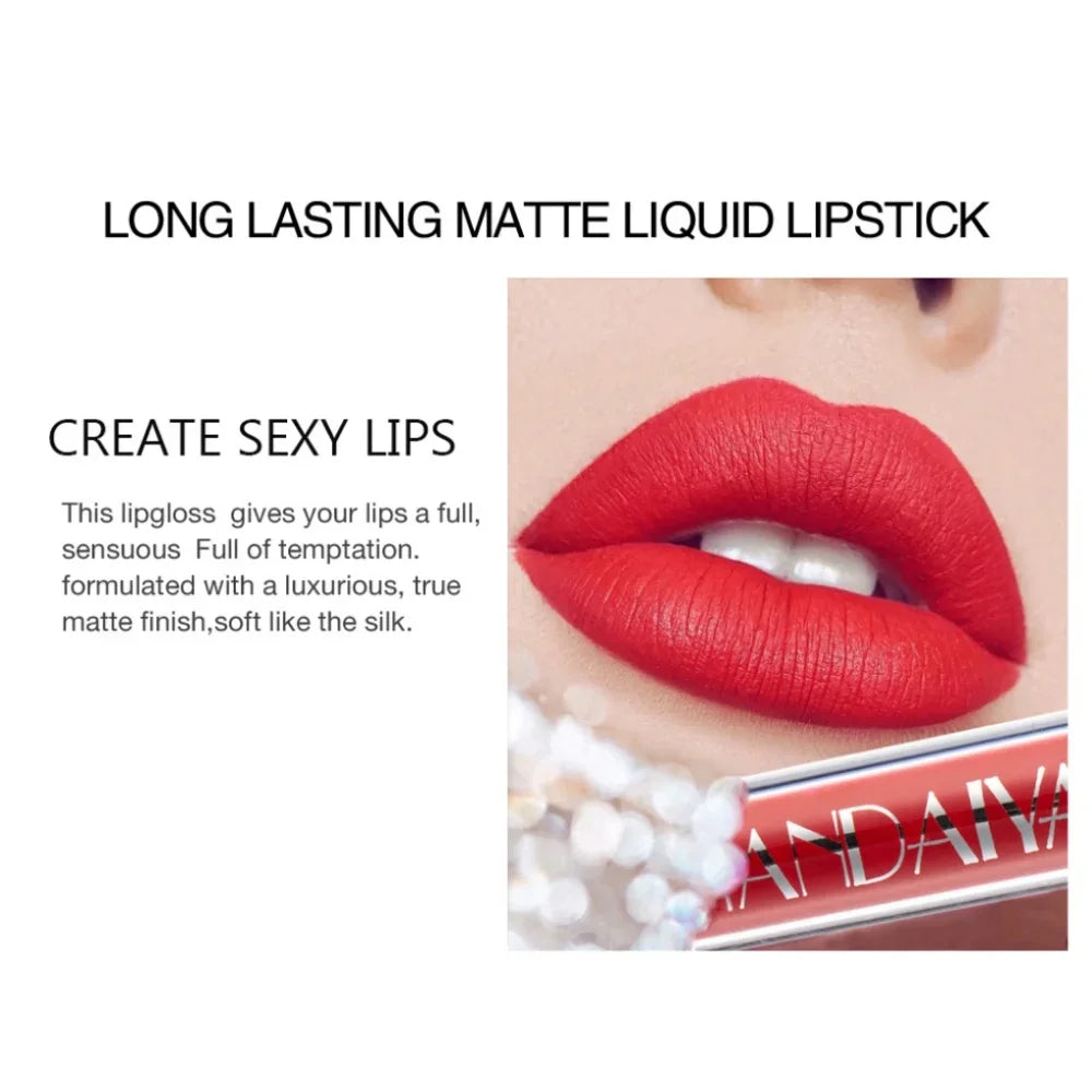 Handaiyan Matte Liquid Lipstick | 12 Shades Velvet Lip Gloss Matte Liquid Lipstick QXL