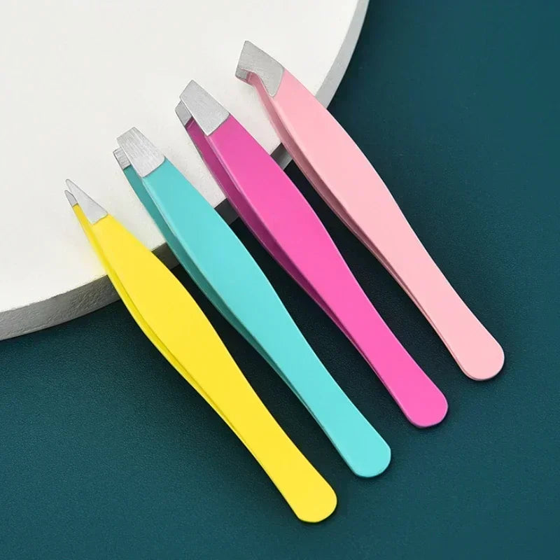 Professional Stainless Steel Eyebrow & Lash Tweezers 1–4 Pcs Precision Tweezers QXL