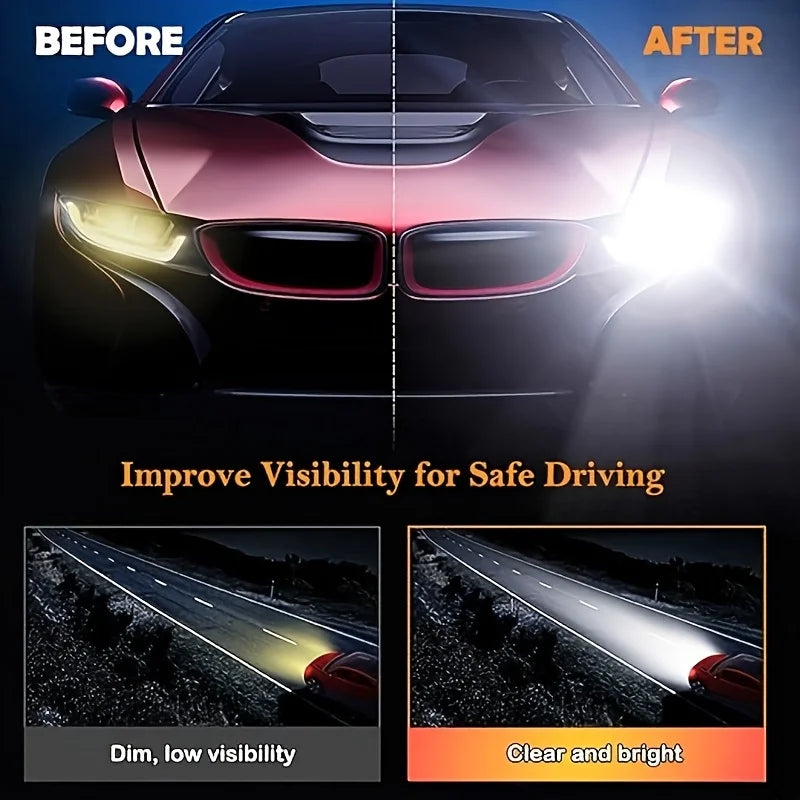 Headlight Restorer Spray 100ml | No-Sand Fog & Yellow Remover Headlight Restorer Spray QXL