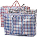Extra Large Zipper Storage Bags – Foldable Polyester Laundry Bag Large Storage Bag QXL Random color 45x40x11cm