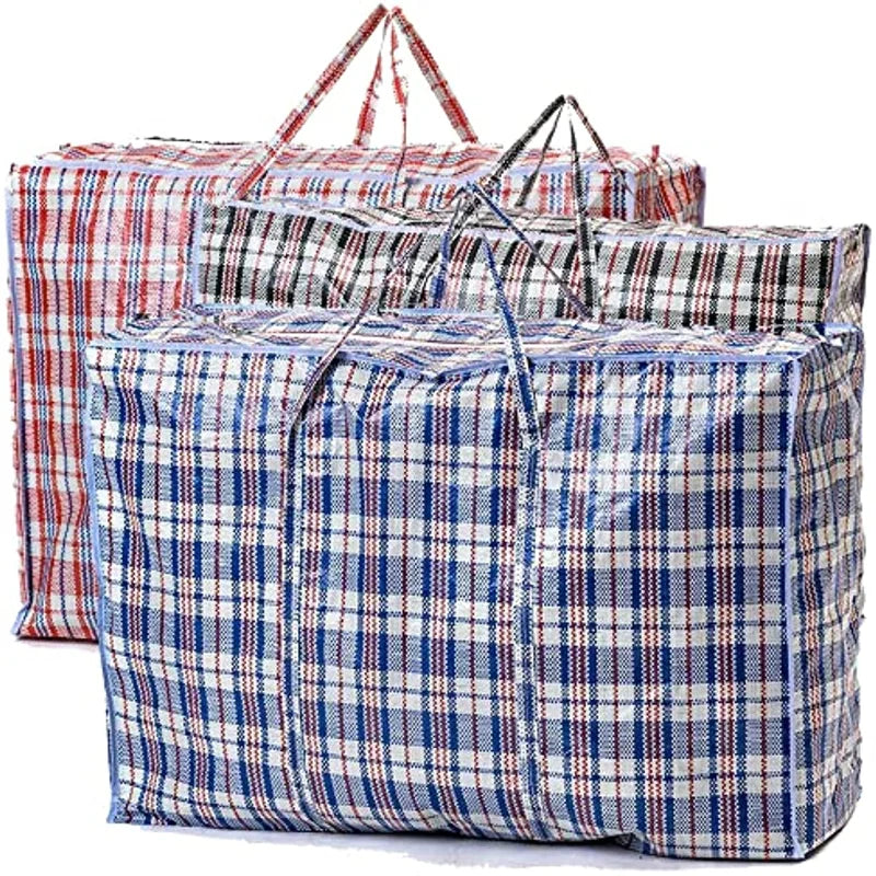 Extra Large Zipper Storage Bags – Foldable Polyester Laundry Bag Large Storage Bag QXL Random color 45x40x11cm