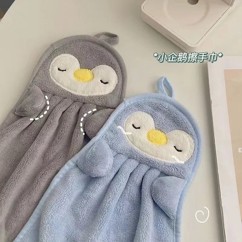 3-Pack Cartoon Penguin Duck Hand Towels | Soft & Absorbent Novelty Hand Towels QXL