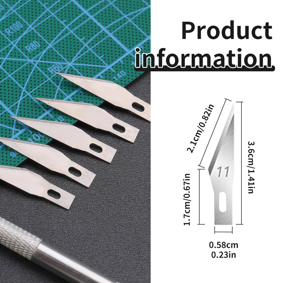 Metal Carving Knife Set | Wood, Leather & Craft Cutting Blades Craft Carving Knife Set QXL