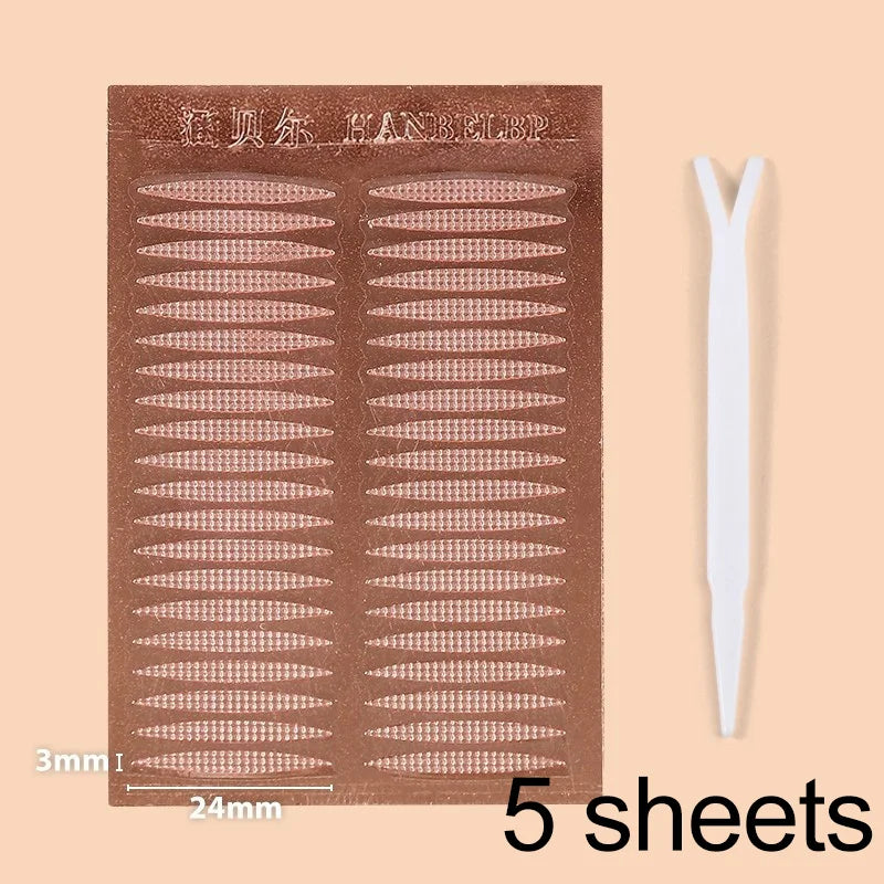 Invisible Double Eyelid Tape Stickers | Natural Look 5-Sheet Eyelid Tape Stickers QXL Wide olive style