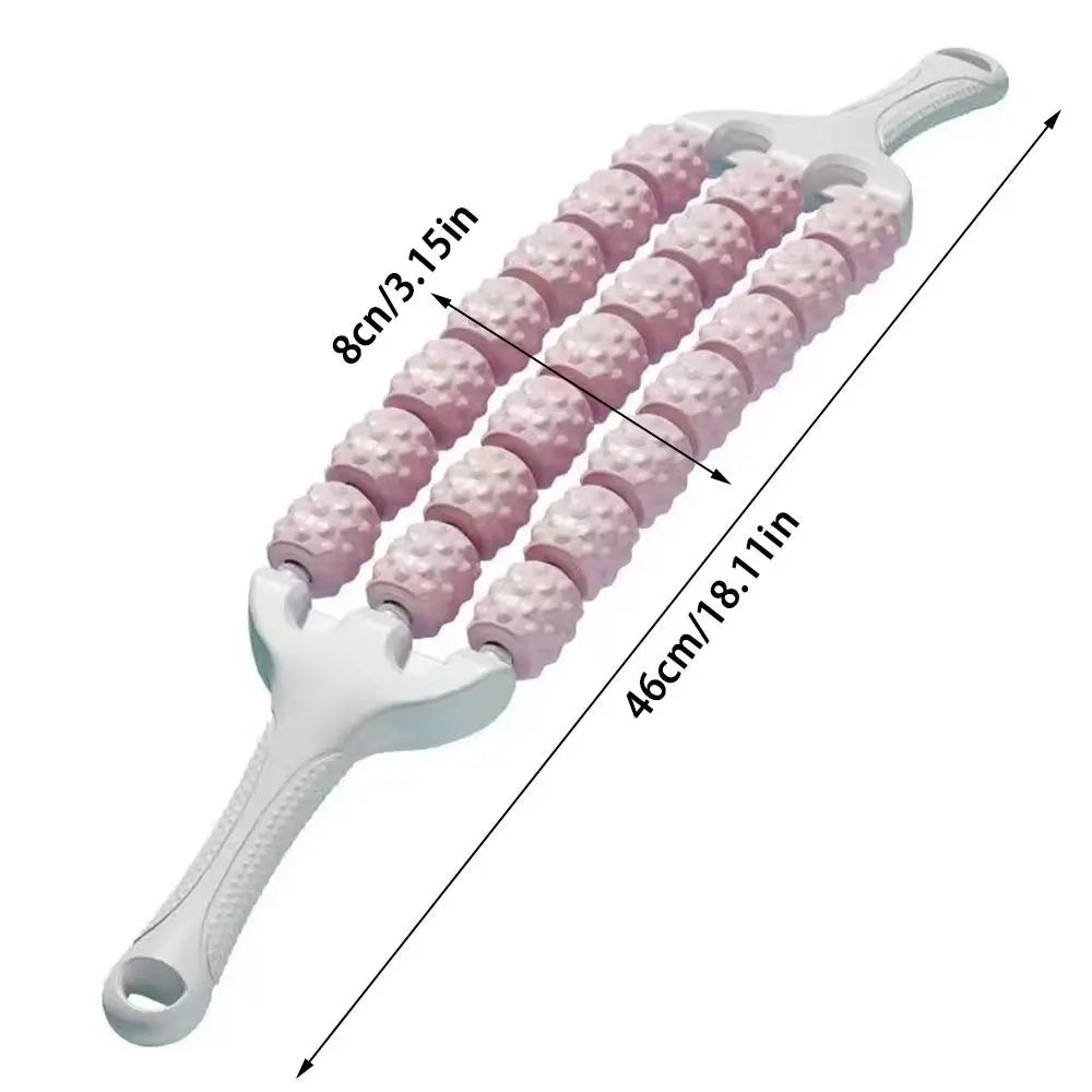 Curved 3-Row Massage Roller Stick | Non-Slip Muscle Roller Massage Roller Stick QXL