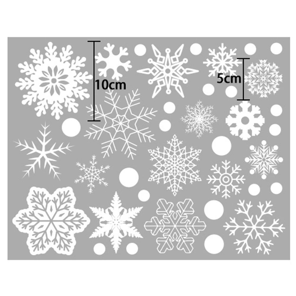 37-Pc Christmas Glitter Snowflake Window Clings & Static Decals Window Cling Decals QXL