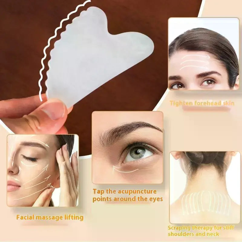 Resin Gua Sha Scraper – Facial Massage & Face Lifting Tool Gua Sha Scraper QXL