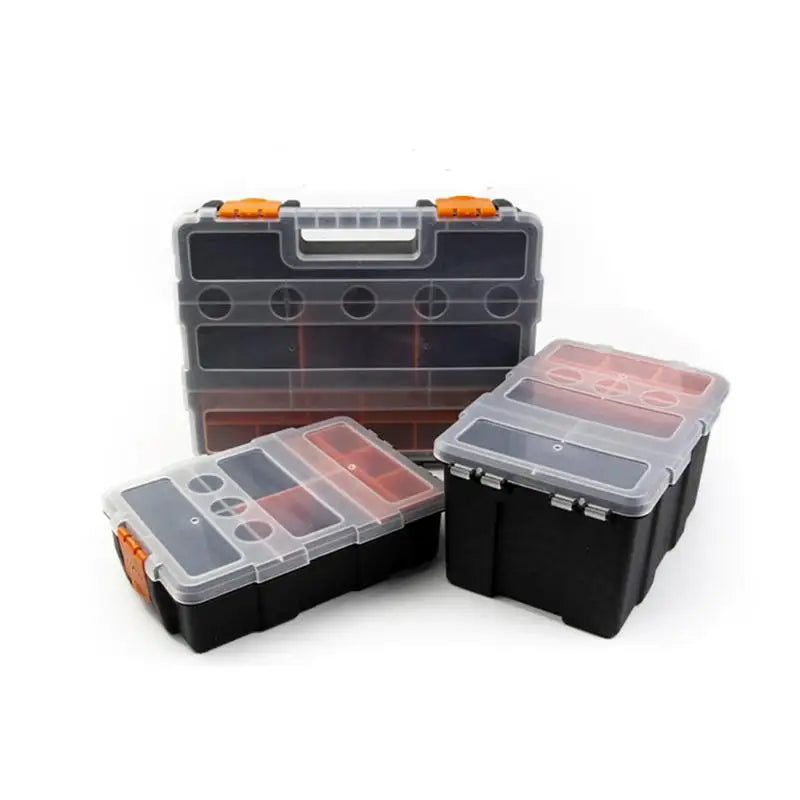 25-Grid Portable Plastic Toolbox | Hardware & Craft Organizer Storage Organizer Box QXL