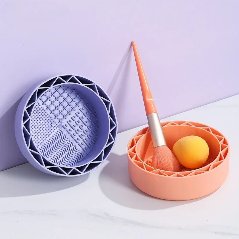 Silicone Makeup Brush Cleaner Scrubbing Pad & Cleaning Mat Brush Cleaner Pad QXL