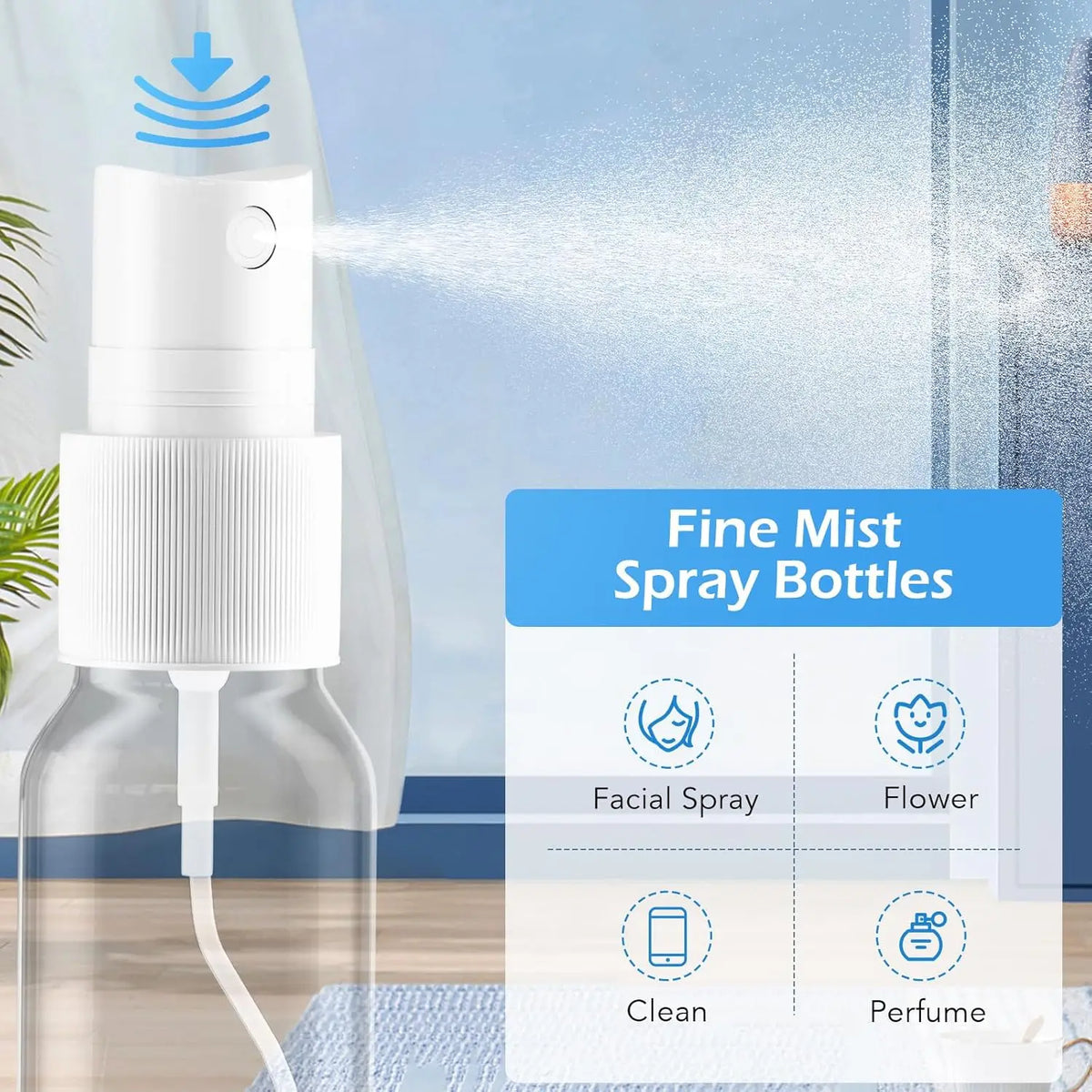 2-Pack Refillable Travel Spray Bottles – TSA Mist Sprayers Travel Spray Bottles QXL